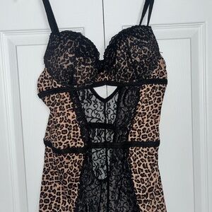 Leopard Print Lace Chemise